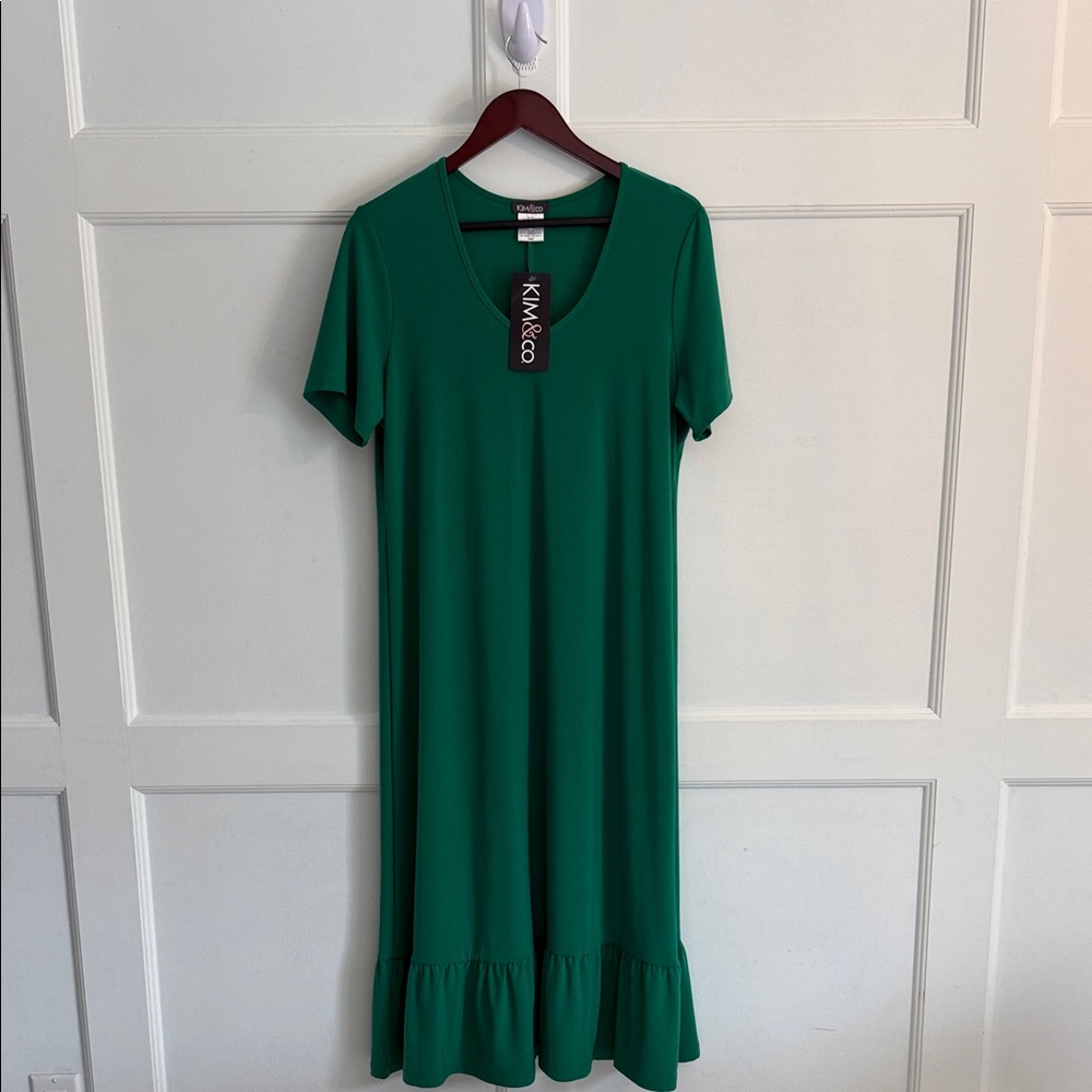 Green Short Sleeve Dress